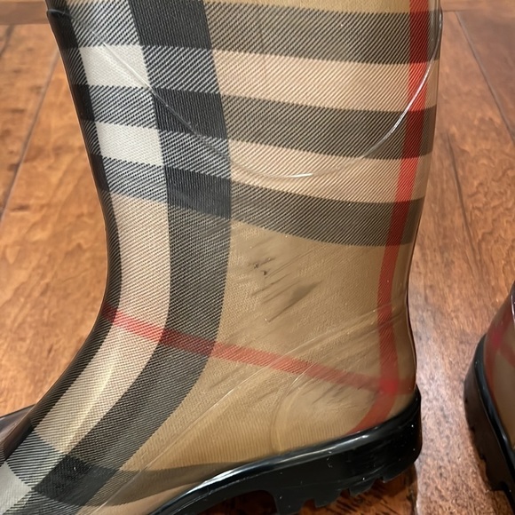 Burberry Nova Check Rain Boots Size 40 - Picture 5 of 11